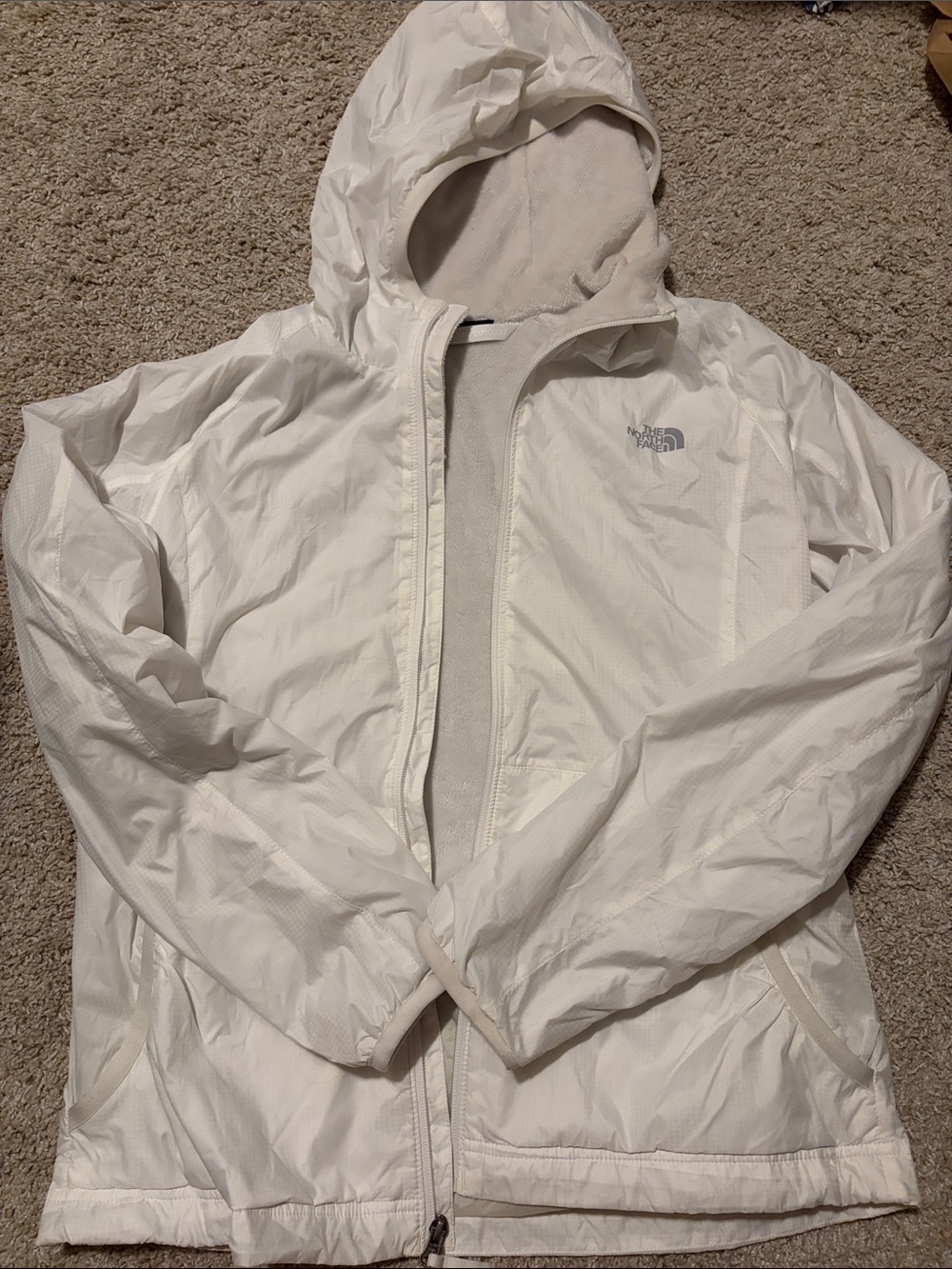 The North Face Women's White Hooded Shell Jacket